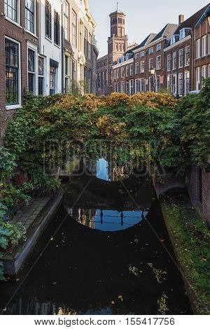The Kromme Nieuwegracht in the historic center of the city of Utrecht.
