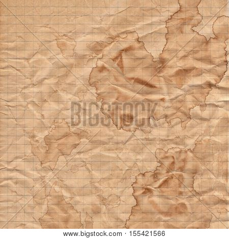 Texture Beige Crumpled Paper. Cardboard.