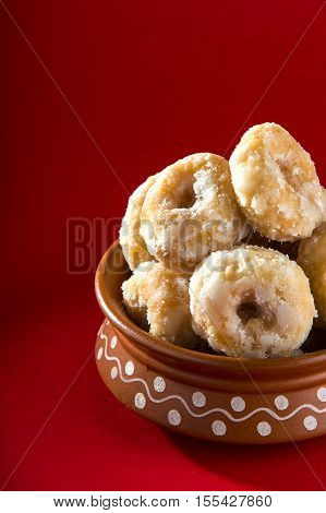 Indian Traditional Sweet Food Balushahi in Clay Pot