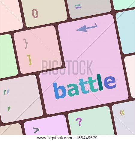 Battle Button On Computer Keyboard Pc Key