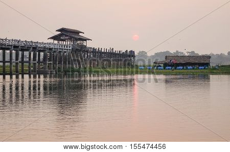 Ubein Bridge In Mandalay, Myanmar