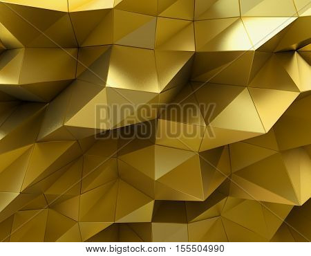 Beautiful gold abstract background. 3D illustration. Template fow your design