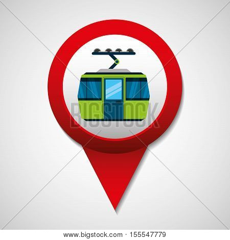 tram transport coveyance icon vector illustration design