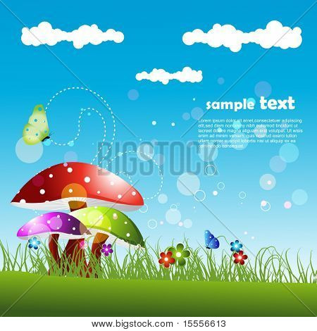 vektorové kresby v krásné krajině