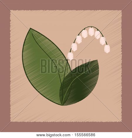 flat shading style Illustrations of plant Convallaria