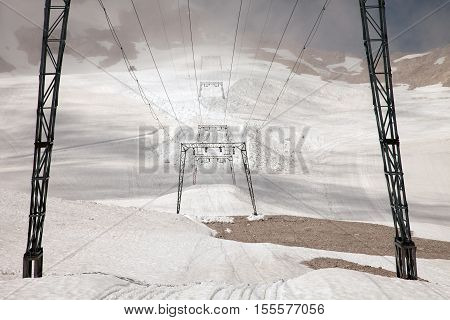 Amazing mountain views from Zugspitze peak, Germany