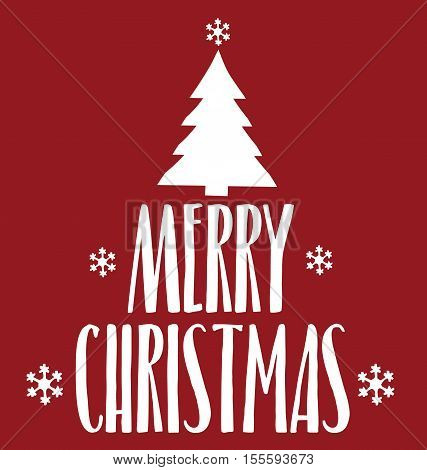 Merry Christmas Greeting Card - Merry Christmas Letter Background Postcard Calligraphy Typography Illustration Vector Stock