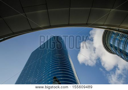 Houston, USA - July 16, 2015: Modern architecture glass Enron Chevron building at 1400 Smith Street