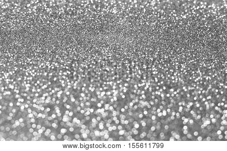 Silverl glitter background lens bokeh effect Silverspot backdrop blur bubble banner abstract soft circle dot sceneAbstract Christmas background