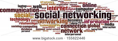 Social networking word cloud concept. Vector illustration