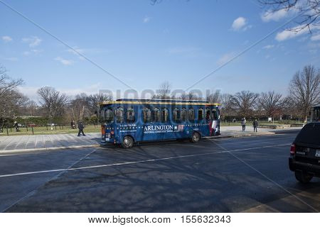 Washington D.C. USA - January 16 2016: Arlington National Cemetery