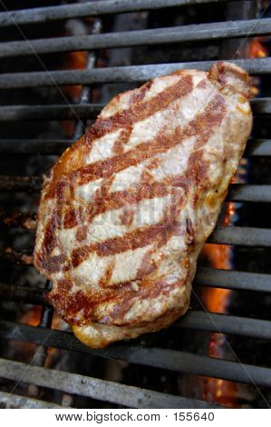 Ternera en una barbacoa