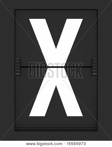 X letra da placa calendário mecânico