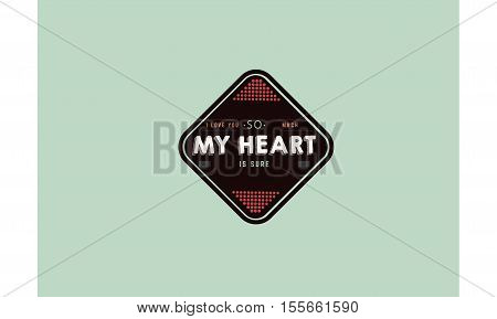 love typography quote vector background, handwritten typographic poster
