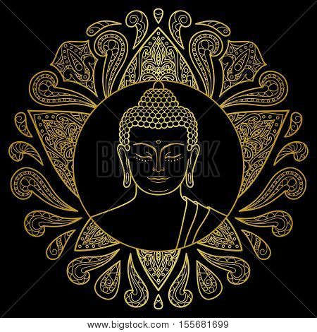 Gold Buddha With Lotus