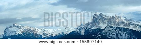 Beautiful Winter Mountain Panorama
