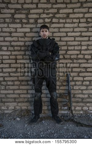 Russian Special Forces Training At A Military Training Ground.