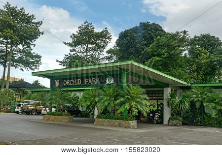 Kuching Malaysia - Jan 05 2016: Orchid park. It has a collection of 75000 orchids from 65 epiphytic and terrestrial species and hybrid growing in open and shaded areas
