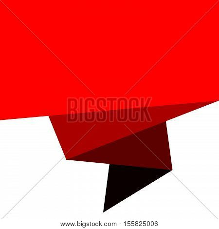 Abstract origami speech bubble icon illustration idesign