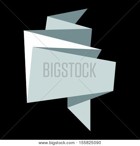 Abstract origami speech bubble icon illustration idesign
