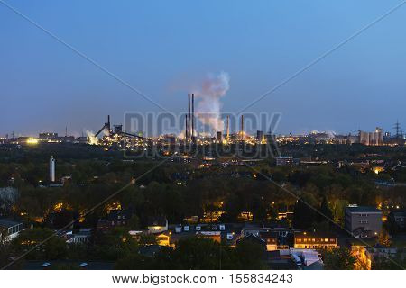 Coking Plant And Steel Plant At Night