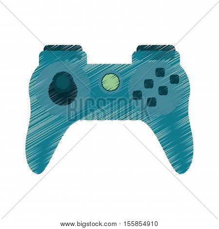 Videogame control icon. Game play leisure gaming and controller theme. Isolated design. Vector illustration