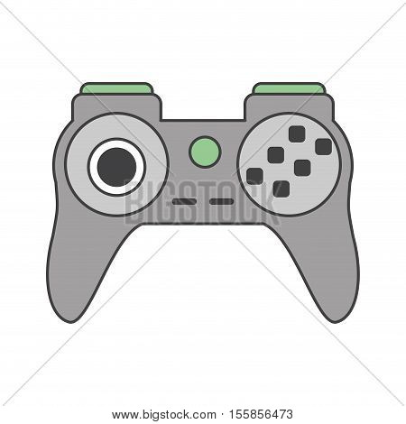 Videogame control icon. Game play leisure gaming and controller theme. Isolated design. Vector illustration