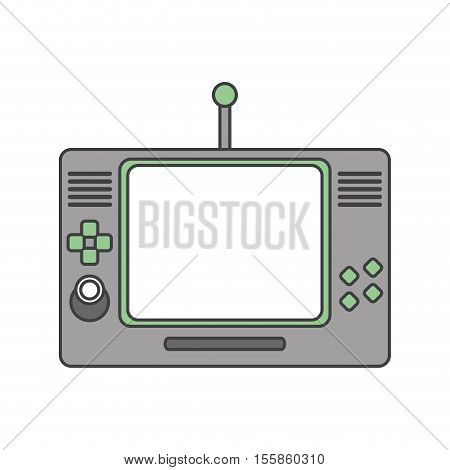 Videogame control icon. Game play leisure gaming and controller theme. Isolated design. Vector illustration
