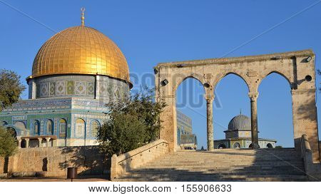 JERUSALEM ISRAEL 23 10 16: Temple Mount known as the the Noble Sanctuary of Jerusalem located in the Old City of Jerusalem, is one of the most important religious sites in the world.
