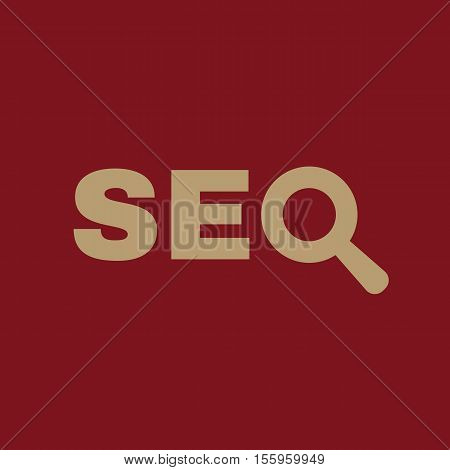 The SEO icon. WWW and browser, development, seo symbol. UI. Web. Logo. Sign Flat design App Stock vector