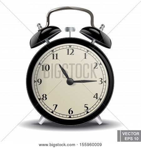 Realistic alarm clock. Morning. Time. For your design.