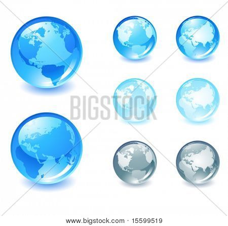 icona globo Vector, (solo gradienti)