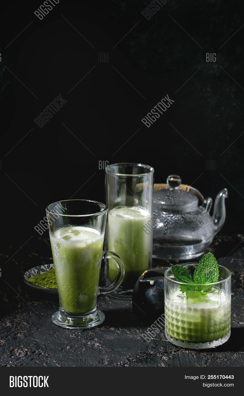 Matcha Green Tea Iced Image Photo Free Trial Bigstock