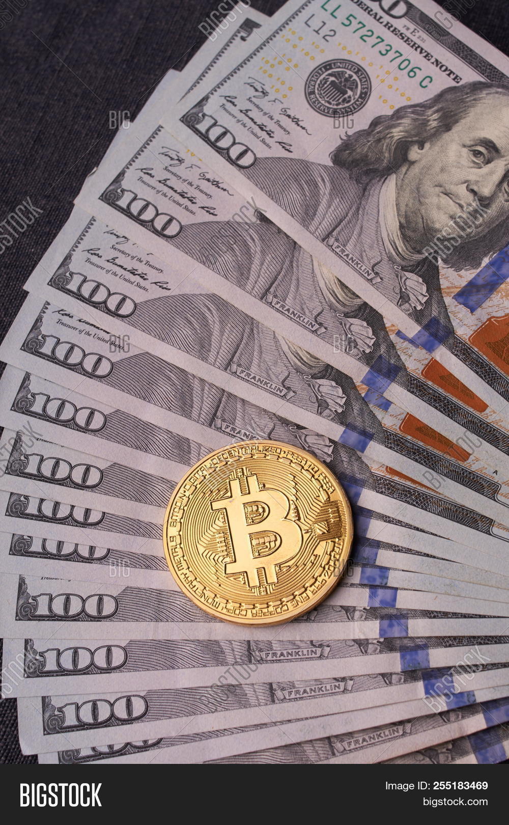 Golden Metal Bitcoin Image Photo Free Trial Stock Golden Metal Bitcoin Image Photo