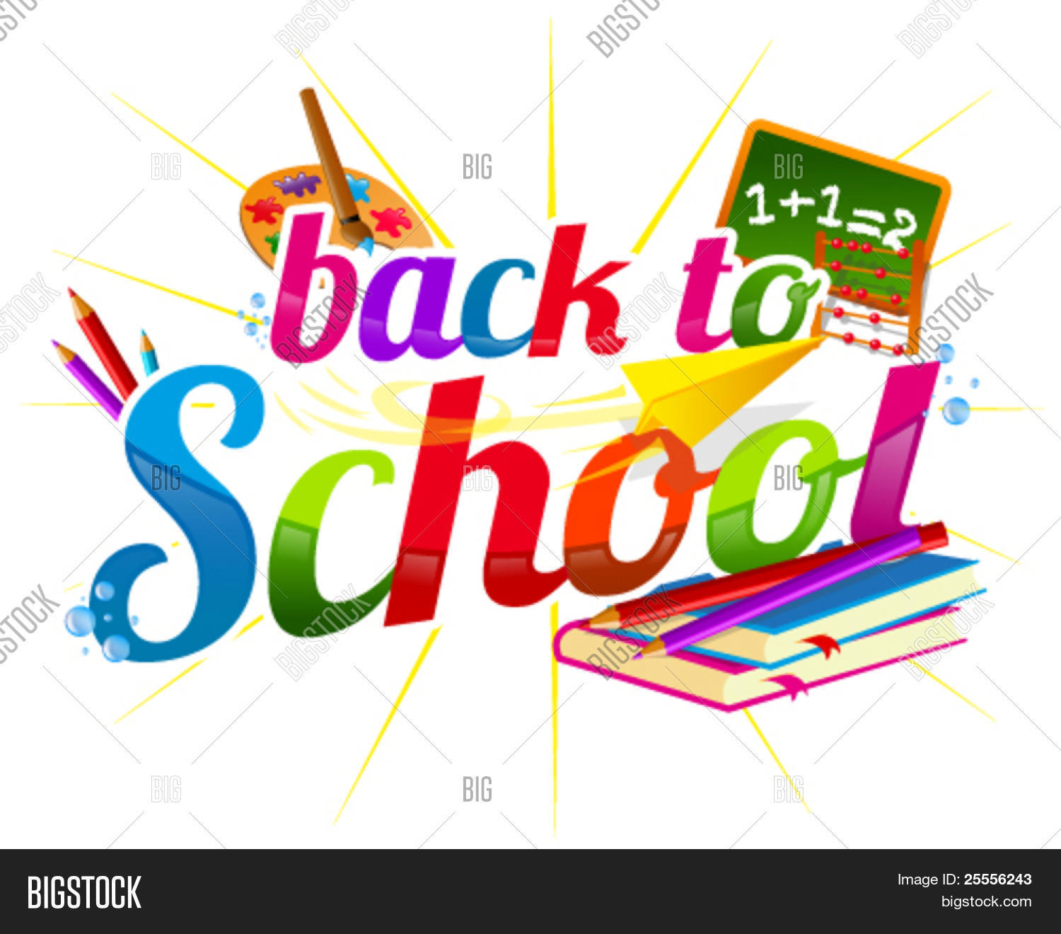 Colorful Back School Vector Photo Free Trial Bigstock