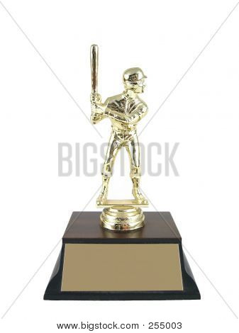 Trofeum Baseballowe na białym tle.