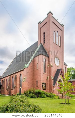 Charlottetown,canada - June 19,2018 - Cathedral Of Saint Peter In Charlottetown. Charlottetown Is Th