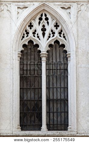 Ornamented Window Of A Cathedral In Gothic Style