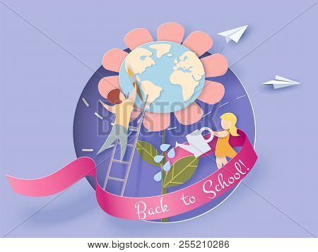 Children Caring For The Earth Flower Blue Sky