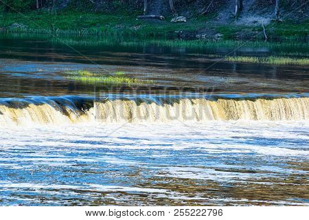 Ventas Rumba Waterfall At Kuldiga In Kurzeme In Western Latvia. The City Used To Be Called Goldingen
