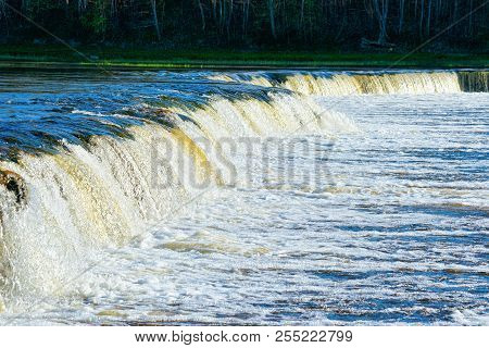 Ventas Rumba Waterfall In Kuldiga In Kurzeme In Western Latvia. The City Used To Be Called Goldingen