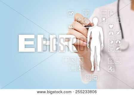 Ehr, Emr, Electronic Health Record. Medical And Technology Concept.