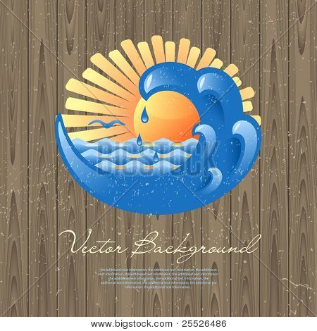 Vector baggrund for design på et hav og sommer ferie tema
