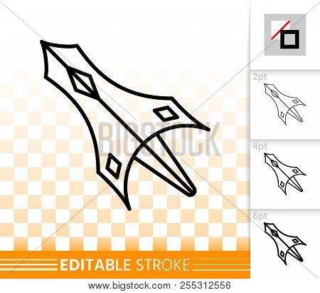 Mouse Cursor Thin Line Icon. Outline Web Sign Of Arrow. Click Linear Pictogram With Different Stroke