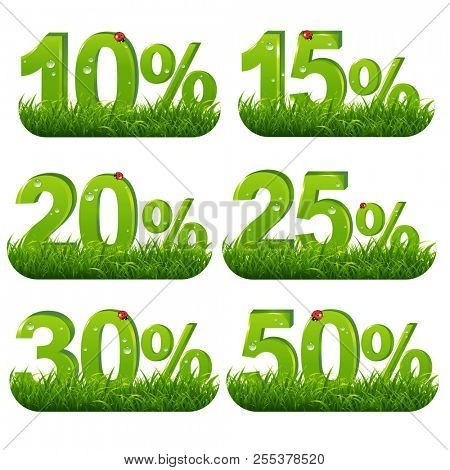 Green Percents Collection With Grass 
