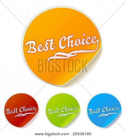 Etiqueta de mejor opción vector