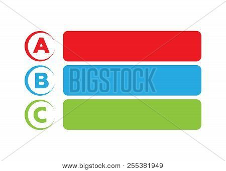 Background With Four Choices Abcd. Infographic Abcd Choices