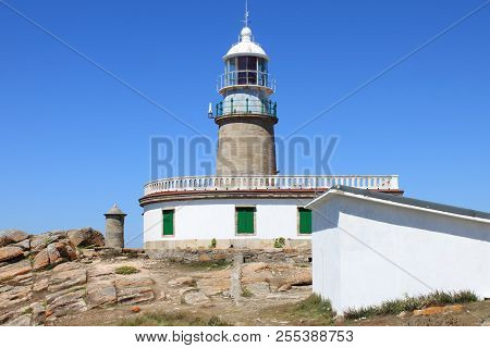 Lanscape View Of Corrubedo Lighthouse In Galicia, Spain