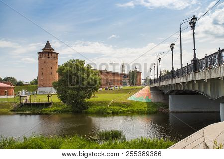 Kolomna, Russia. Beautiful View Of Sights Of Marinkina And Granovitaya (faceted) Towers Kolomna Krem