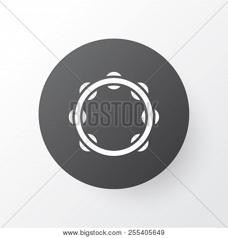 Tambourine Icon Symbol. Premium Quality Isolated Timbrel Element In Trendy Style.